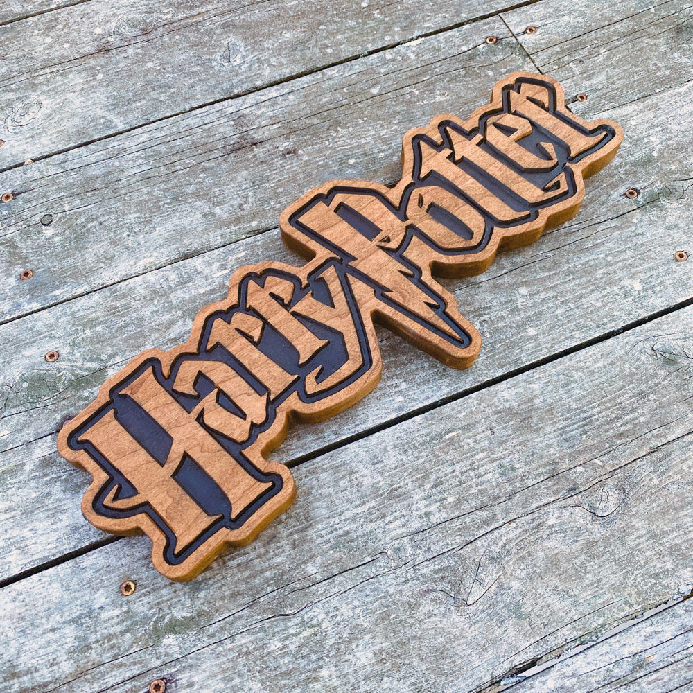 Harry Potter Carved Wood Sign