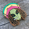 Rasta Alien Wood Art