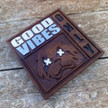 Good Vibes Only Dog Wood Sign - Size Small