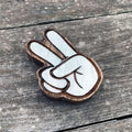 Peace Hand Wood Sign - Size Mini - Painted
