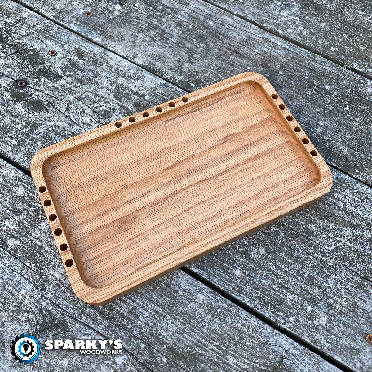 Oak Rolling Tray 1 - Small