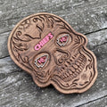 KC Chiefs Skull Wood Decor - Size Medium