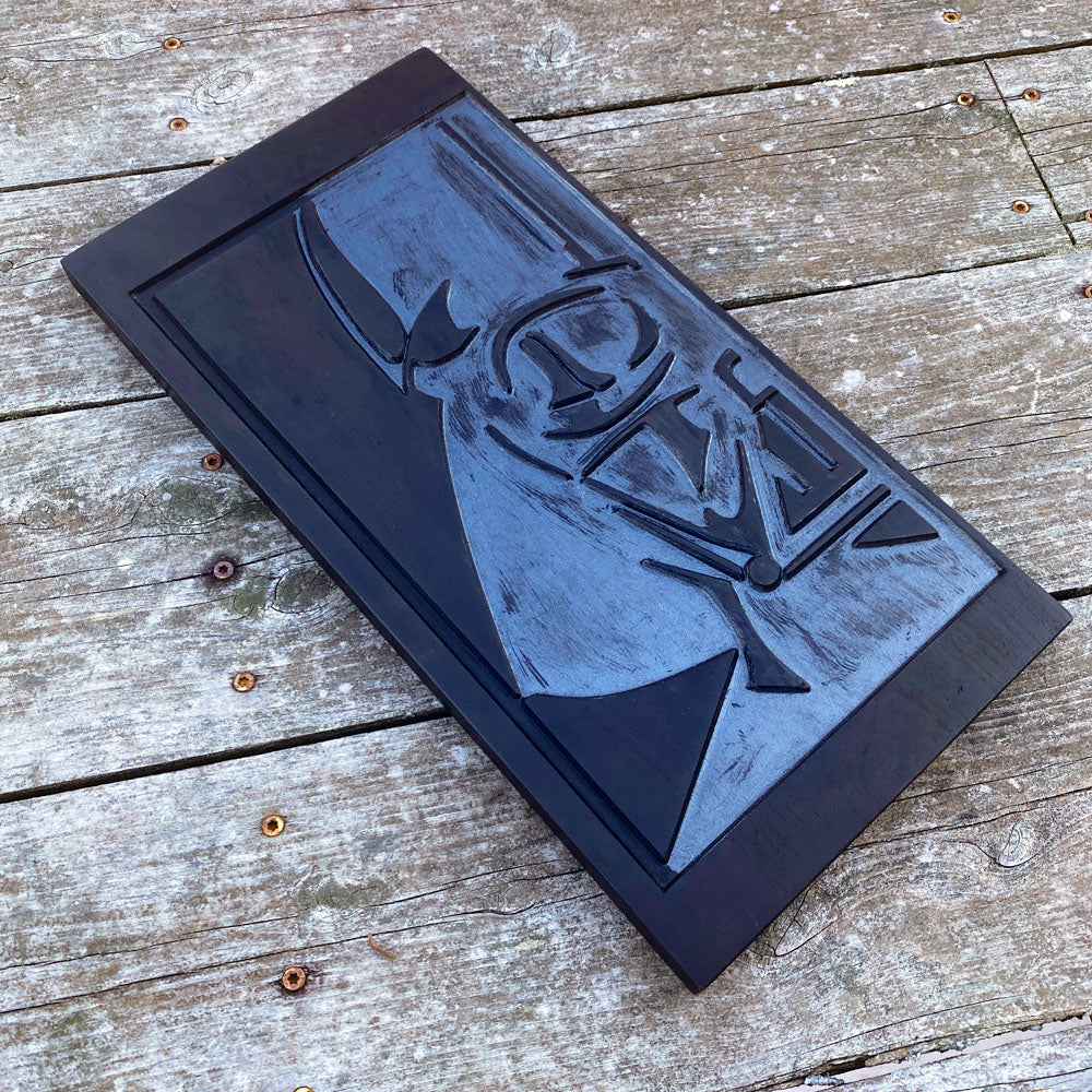 Vader Silhouette Wood Decor - Painted