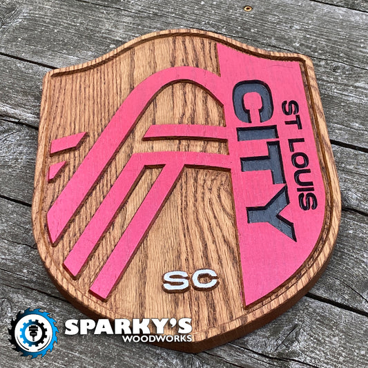 STL City Soccer Solid Wood Sign
