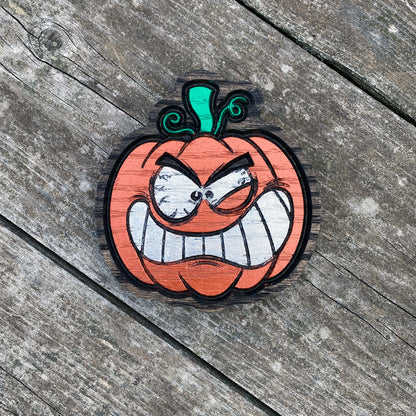 Mini Angry Jack-o-Lantern - Painted