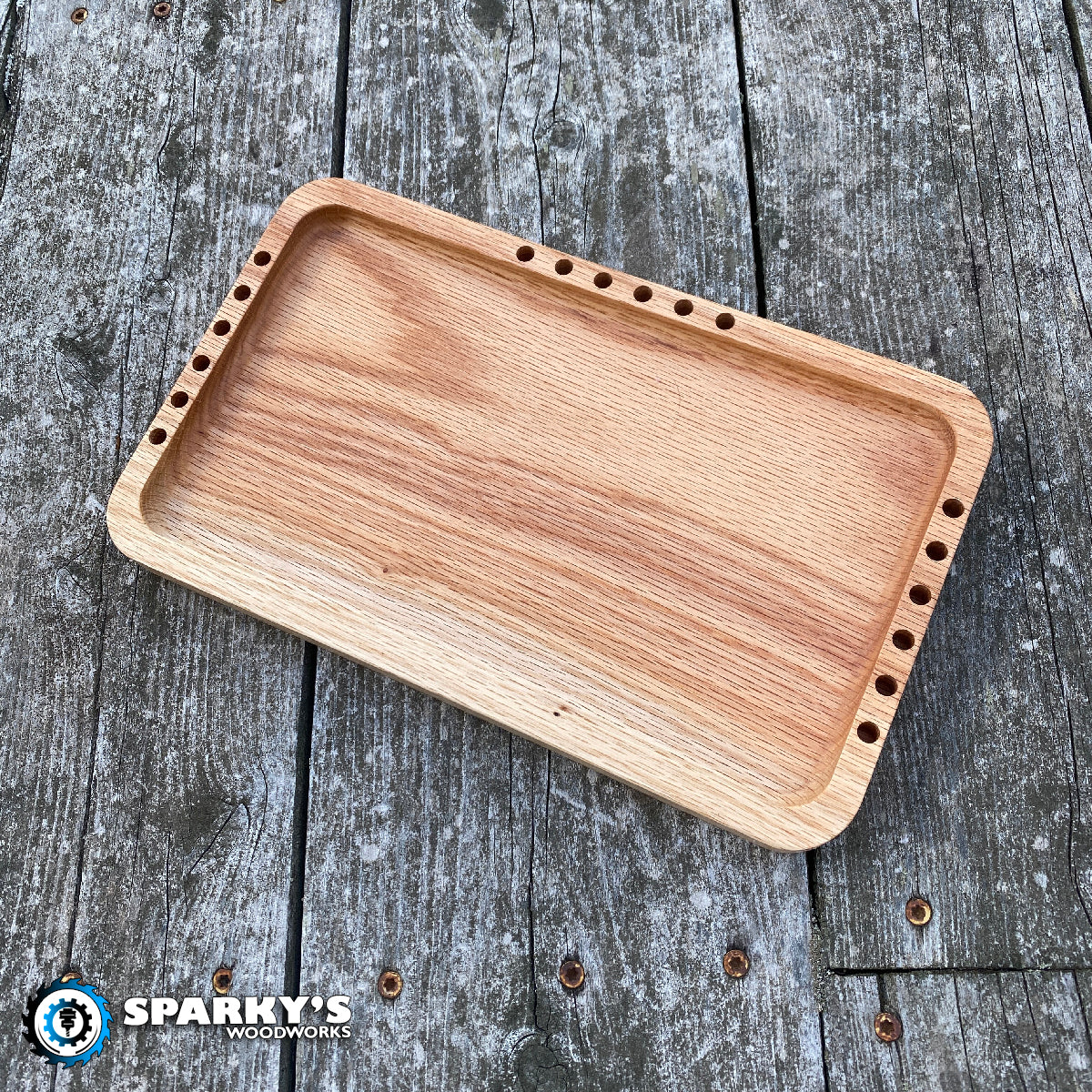 Oak Rolling Tray 1 - Medium