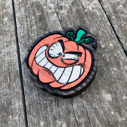 Mini Angry Jack-o-Lantern - Painted