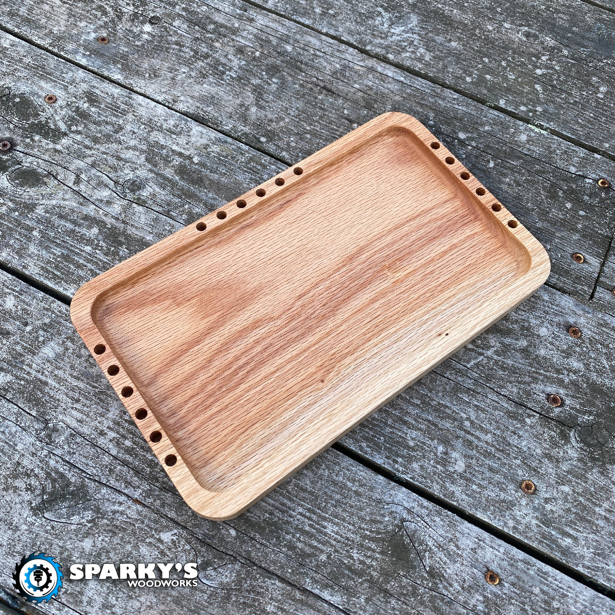 Oak Rolling Tray 1 - Medium