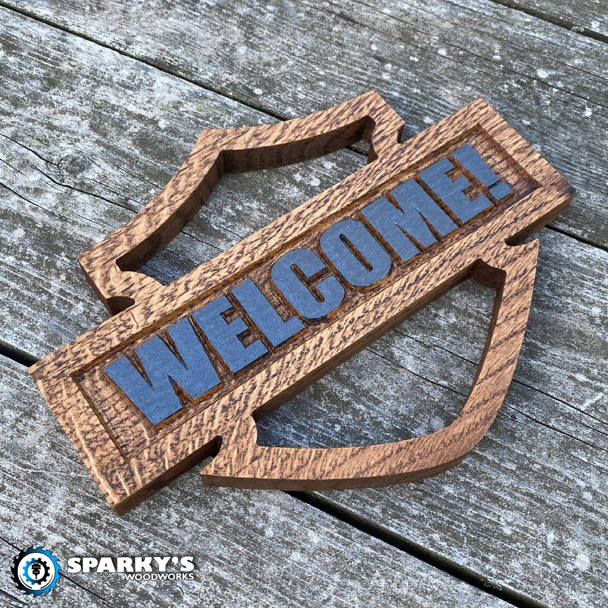 HD Shield Welcome Sign - Painted