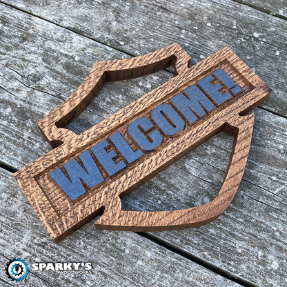 HD Shield Welcome Sign - Painted