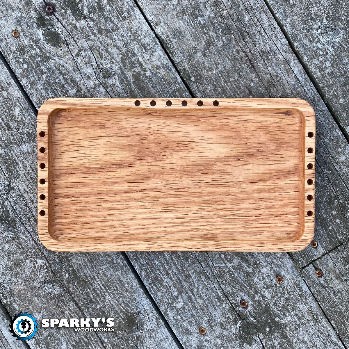 Oak Rolling Tray 1 - Large