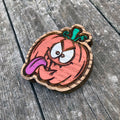 Silly Jack-o-Lantern Wood Decor - Size Mini - Painted