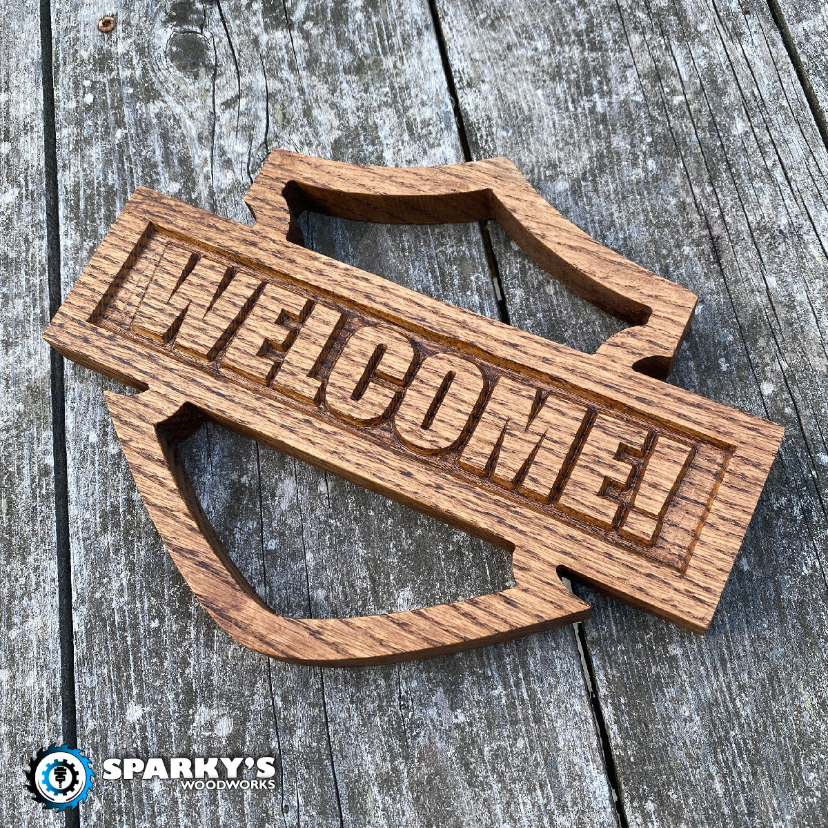 HD Shield Wood Welcome Sign - Stain Only