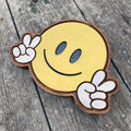 Peace Smiley Guy Wood Sign - Size Medium
