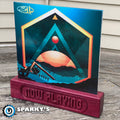 Solid Wood Vinyl Cover Stand 1