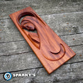 3D Virgin Mary in Mahogany