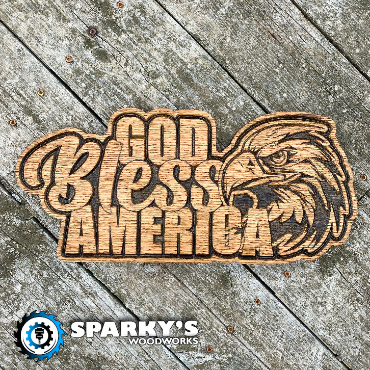 God Bless America Sign - Large - Stain Only