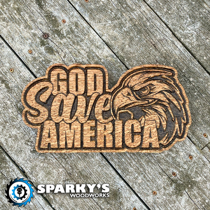 God Save America Sign - Large - Stain Only