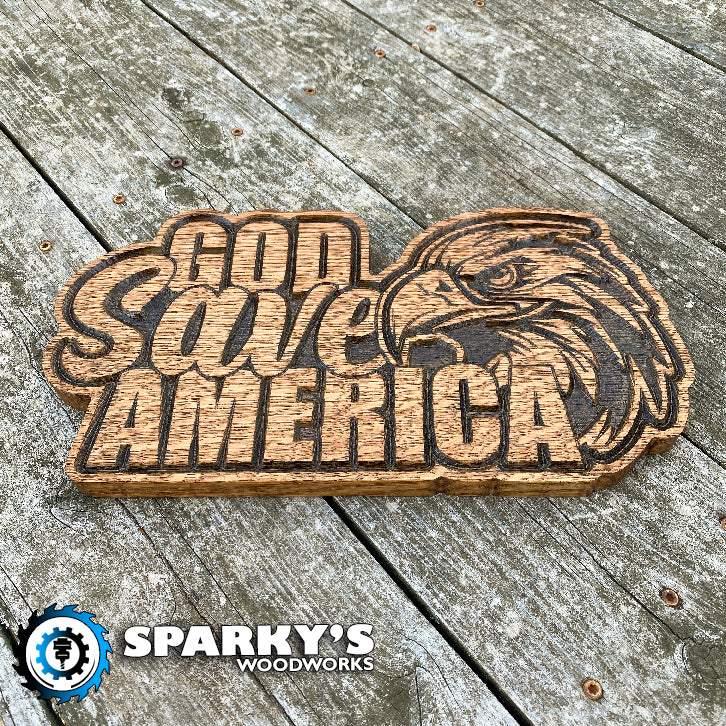 God Save America Sign - Large - Stain Only