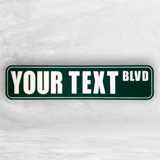 Personalized Novelty Street Sign - Indoor/Outdoor Carved HDPE Sign - Size Large - Made in USA
