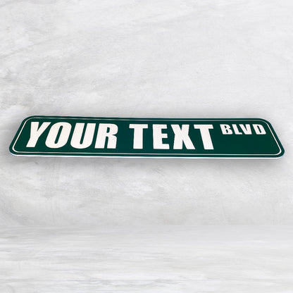 Personalized Novelty Street Sign - Indoor/Outdoor Carved HDPE Sign - Size Small - Made in USA