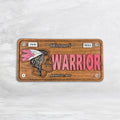 Fox Warriors Wood License Plate - WARRIOR