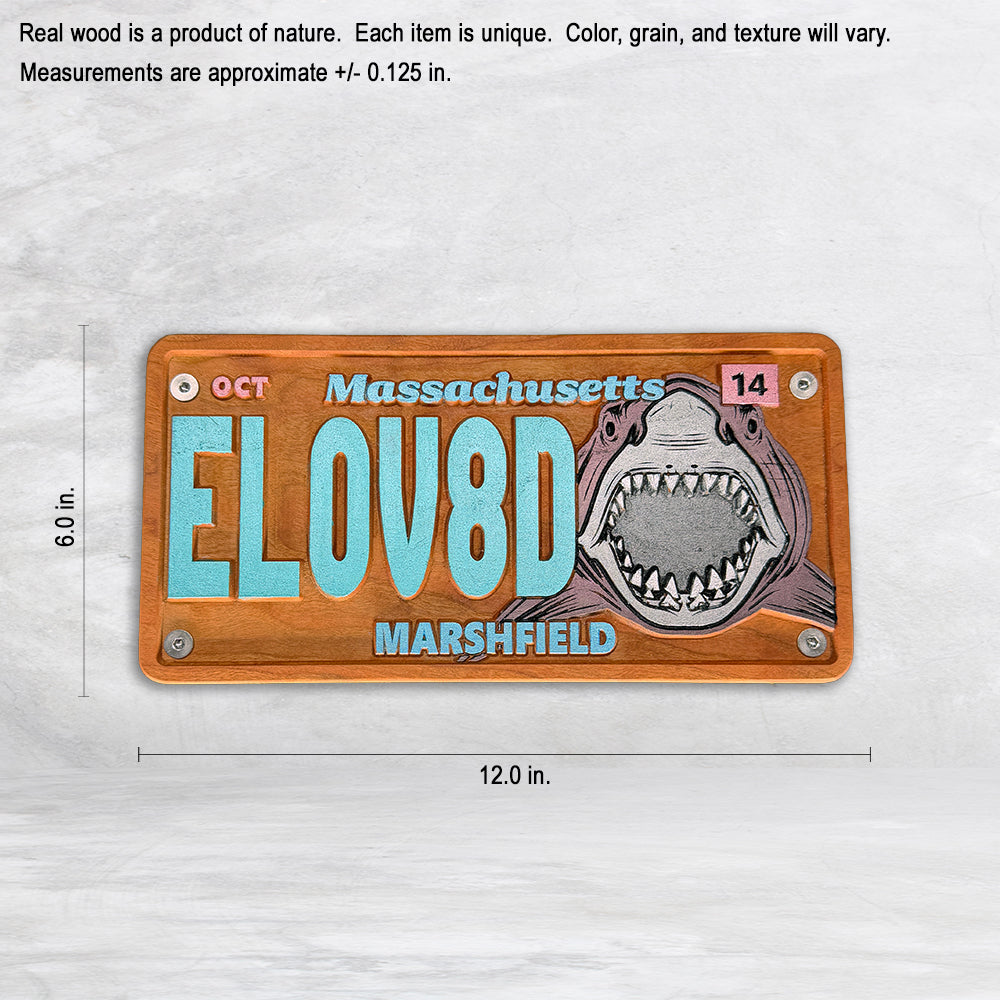 The Elovaters Inspired Wood License Plate - EL0V8D - Made in USA