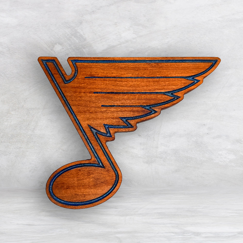 A Note of Blue 2025 - Small - Precision Carved Solid Cherry Sign Art - Made in USA