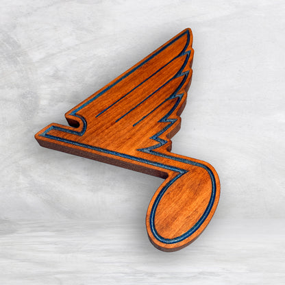 A Note of Blue 2025 - Small - Precision Carved Solid Cherry Sign Art - Made in USA