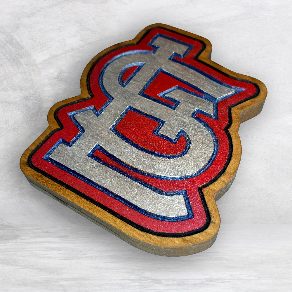 The STL - Precision Carved Solid Cherry Sign Art - Made in USA