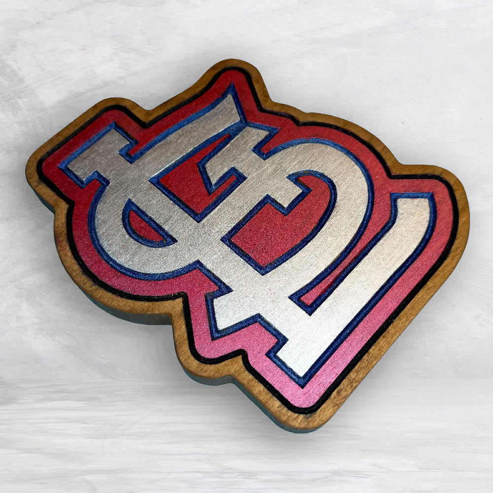The STL - Precision Carved Solid Cherry Sign Art - Made in USA