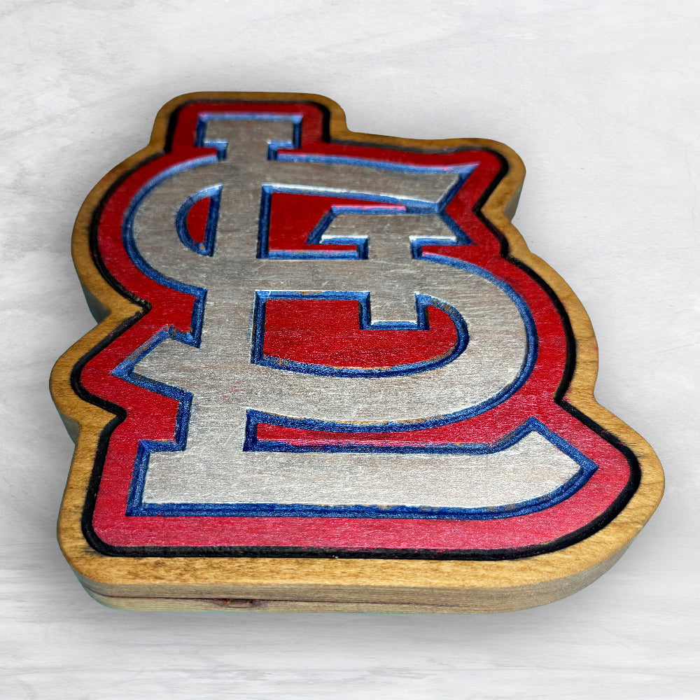 The STL - Precision Carved Solid Cherry Sign Art - Made in USA