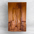 3D 9/11 Memorial "Never Forget" Twin Towers Wood Carving