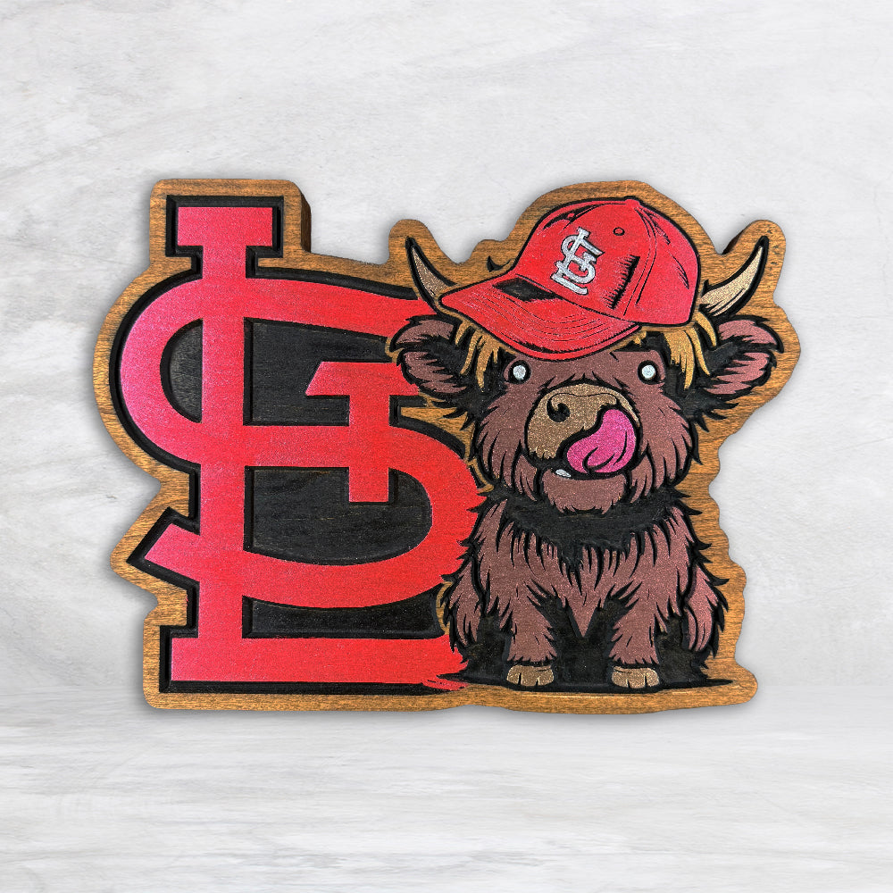 Cardinals Highland Cow - STL Logo