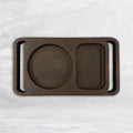 Burger and Fries Wood Serving Tray - Extra Thick - Roasted Ash