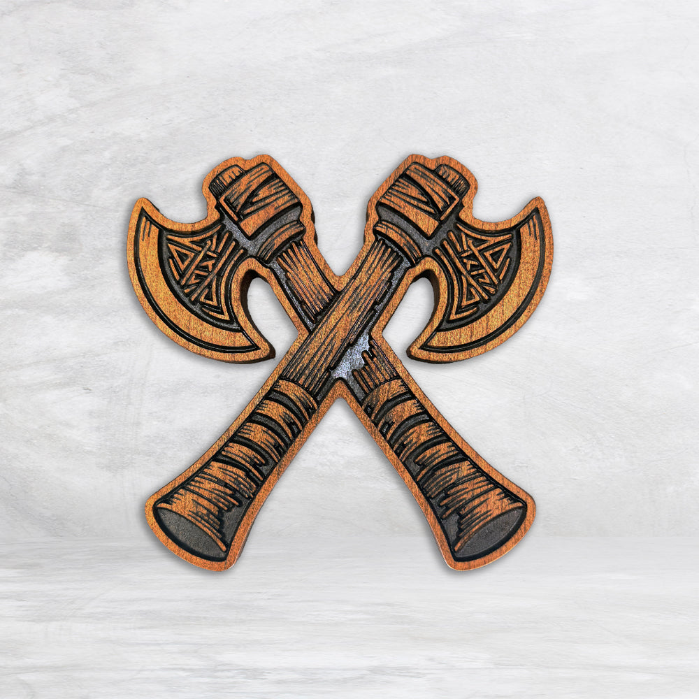 Crossed Viking Axes - Small