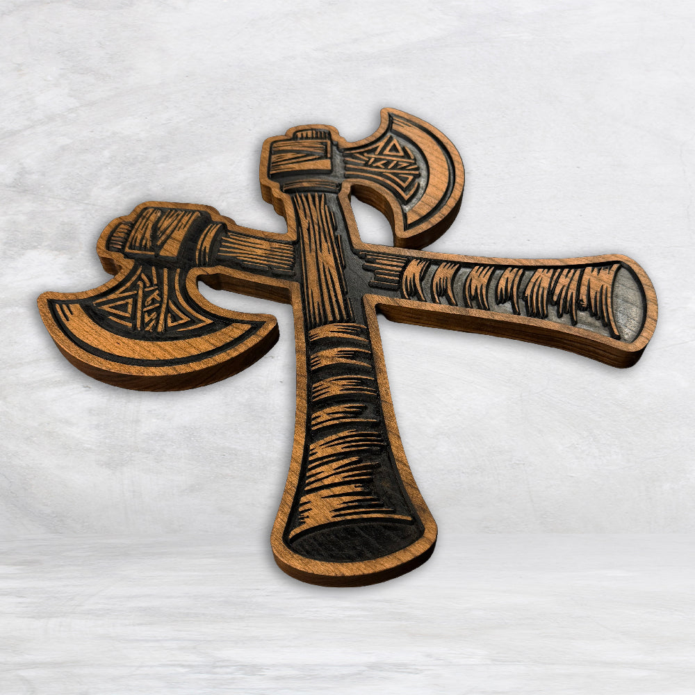 Crossed Viking Axes - Large