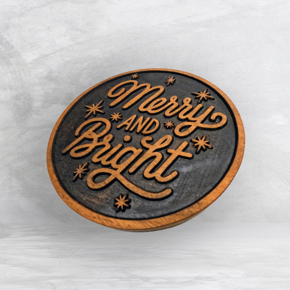 Merry and Bright Wood Sign