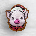 Christmas Pig - Wood Decor