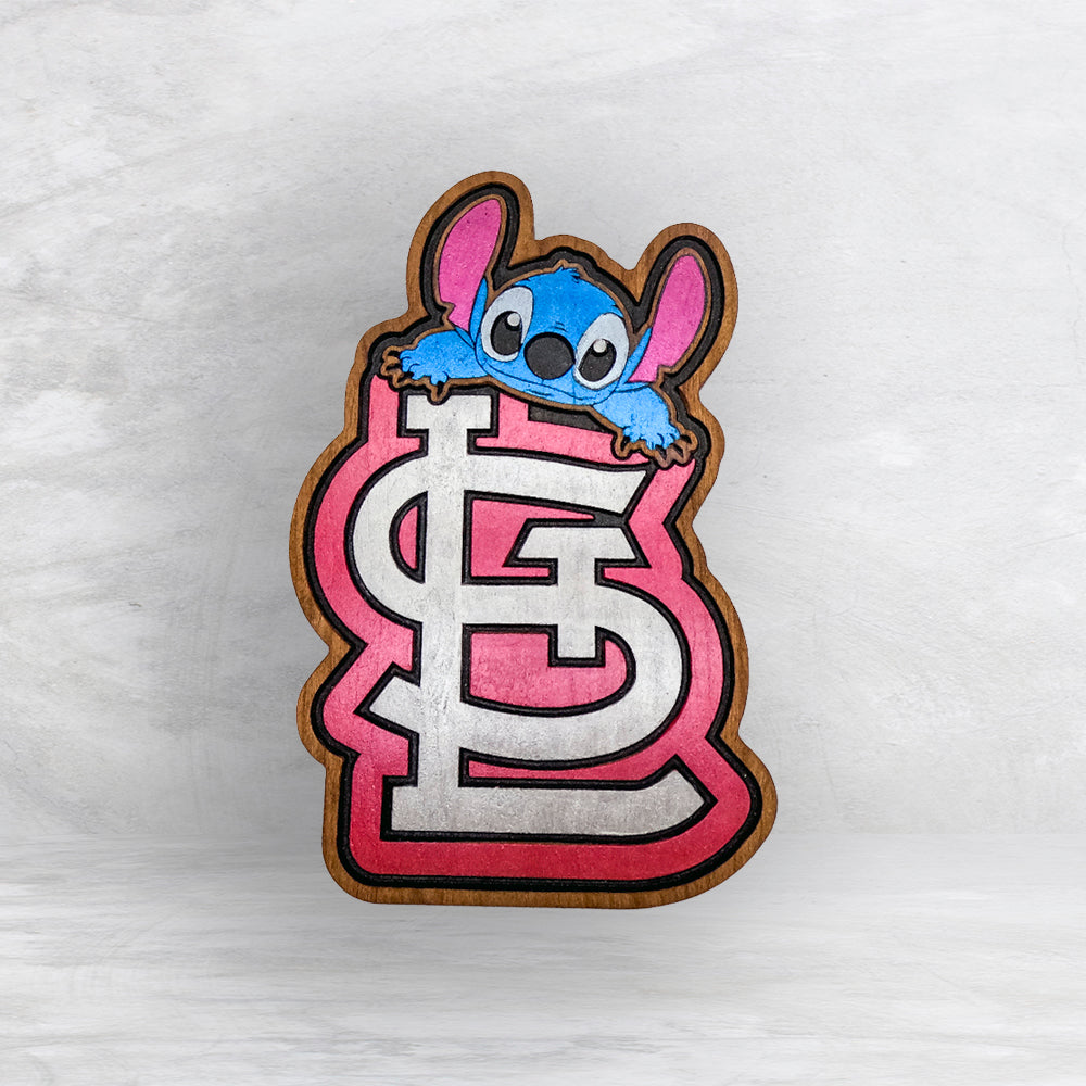 STL Cards Stitched Wood Sign