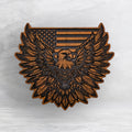 Patriot Eagle with Flag Wood Decor