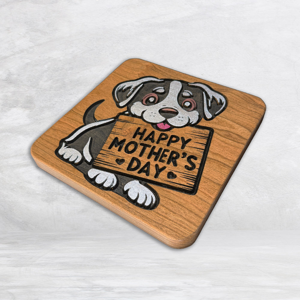 Happy Mother's Day Puppy - Painted