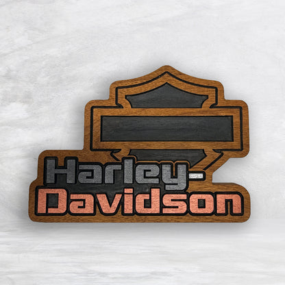 HD Name Shield Plaque - Solid Cherry Decor Art - Precision Carved - Hand Finished - Made in USA