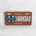 Hillsboro Hawks Wood License Plate - HAWKDAD