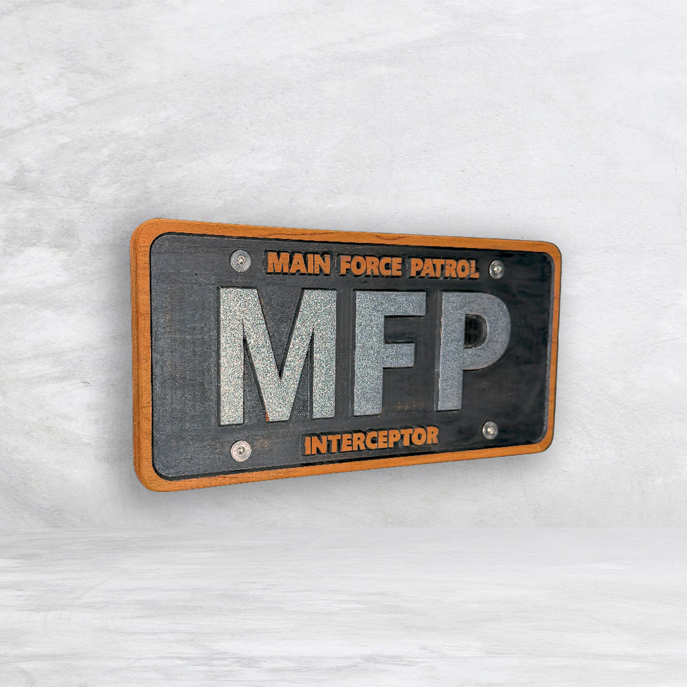 Mad Max Inspired Wood License Plate - MFP