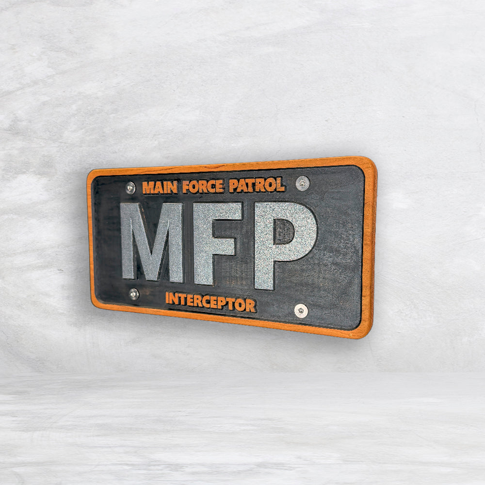 Mad Max Inspired Wood License Plate - MFP - Made in USA