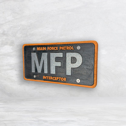 Mad Max Inspired Wood License Plate - MFP - Made in USA