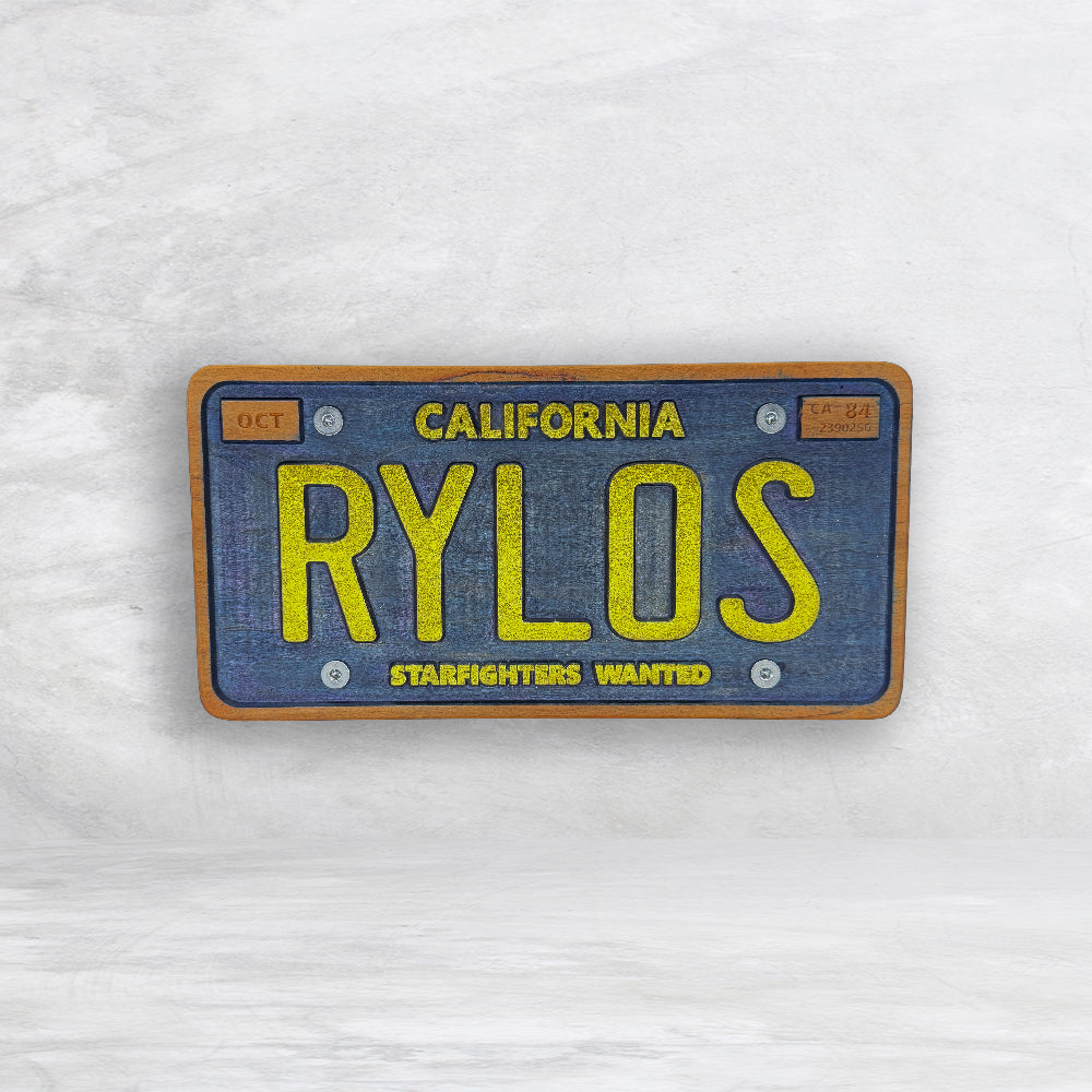 The Last Starfighter Inspired Wood License Plate - RYLOS - Made in USA