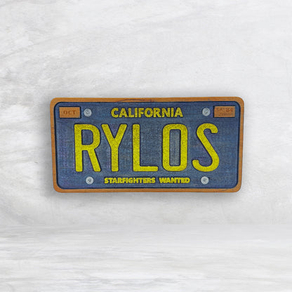 The Last Starfighter Inspired Wood License Plate - RYLOS - Made in USA