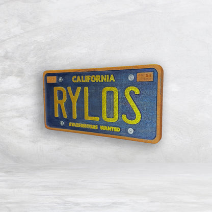 The Last Starfighter Inspired Wood License Plate - RYLOS - Made in USA